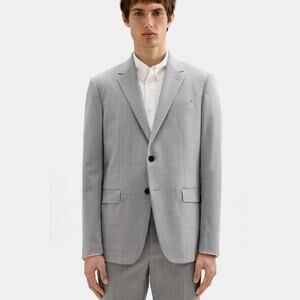 Theory Men's 38 Slim Fit Chambers Blazer $450 Stretch Wool 2 Button Jacket Gray